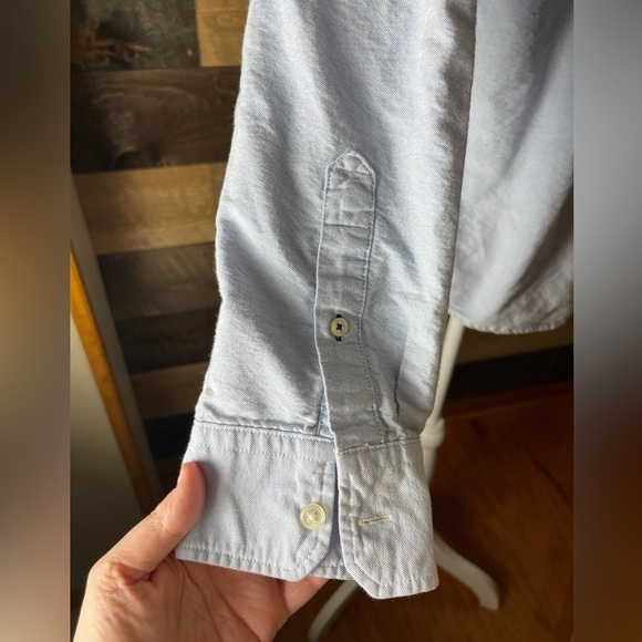 Men’s American Eagle Classic Fit Button Down Long Sleeve Blue Top Size Medium - Picture 2 of 8